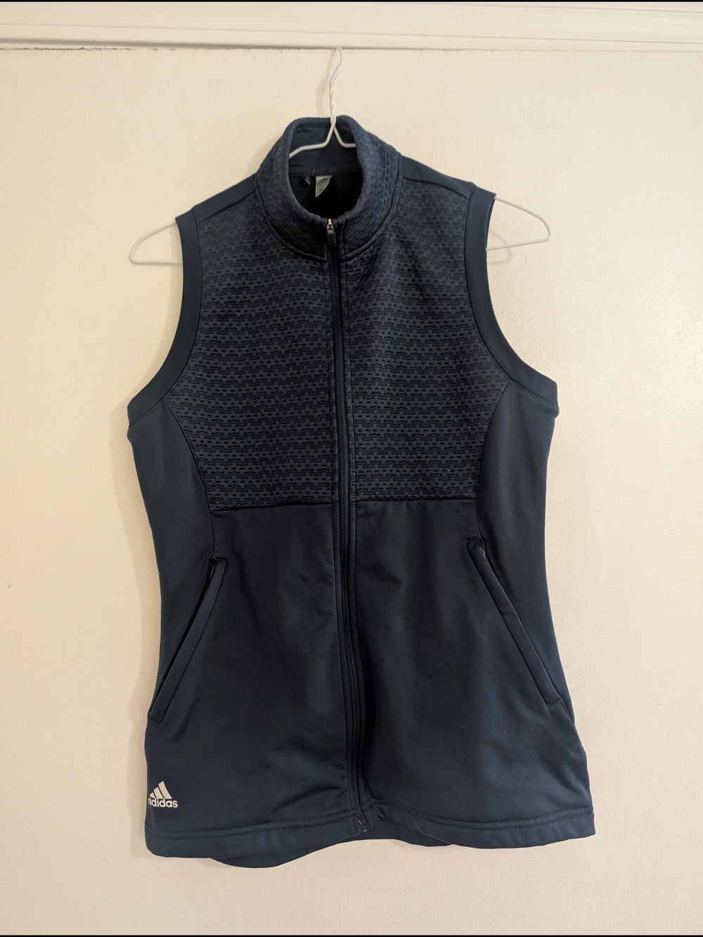 adidas Navy Blue Women's Sleeveless Zip Vest